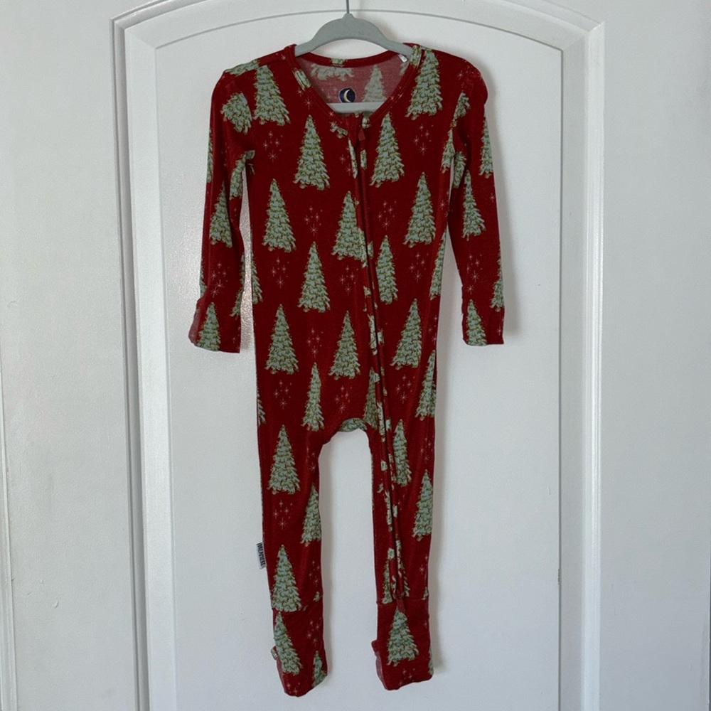 Dreamiere bamboo Christmas tree onesie bodysuit romper 6-12 months